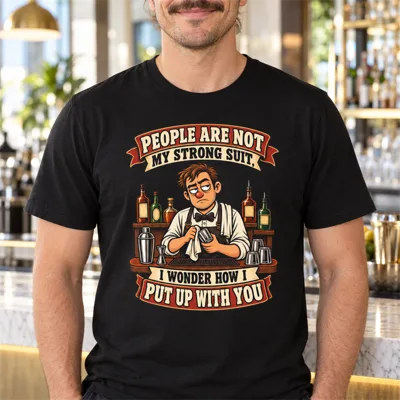 People Are Not My Strong Suit Bartender Shirt