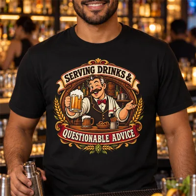 “Serving Drinks & Questionable Advice” Shirt